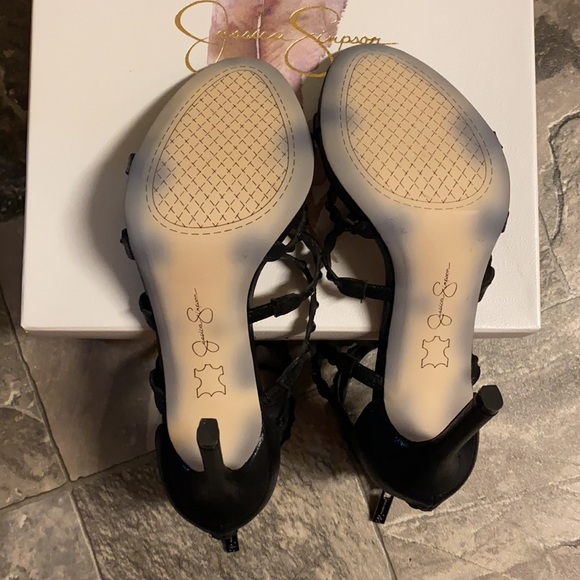 Jessica Simpson Black Shimmer Sand Jezalynn Heel - Picture 14 of 14